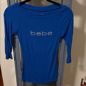 Bebe Royal Blue Long Sleeve Top